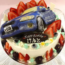 車の立体ケーキ