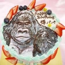 【店頭受取】ゴリラのイラストケーキを作りました