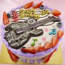 【店頭受取】ギターのイラストケーキを作りました