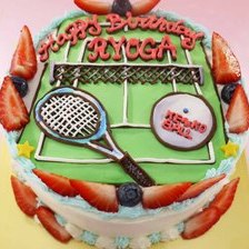 【店頭受取】テニスのイラストケーキを作りました