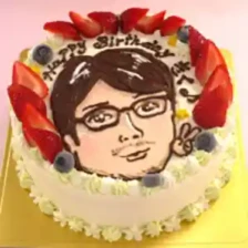 【似顔絵】人物の似顔絵ケーキ