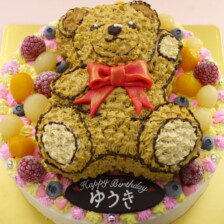 【全国配送】クマのぬいぐるみの立体ケーキを作りました