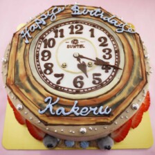時計のイラストケーキ【5号4～5人用￥5,500～】