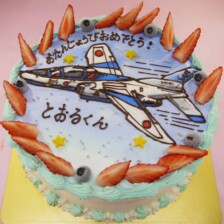 【店頭受取】戦闘機のイラストケーキを作りました