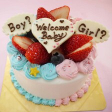 【店頭受取】男の子かな？女の子かな？ジェンダーリビールケーキをお作りしました