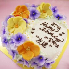 【店頭受取】食べれる花飾りのケーキ