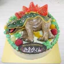 【全国配送】ステゴサウルスの立体ケーキを作りました