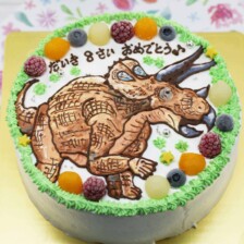【全国配送】トリケラトプスのイラストケーキをお作りしました
