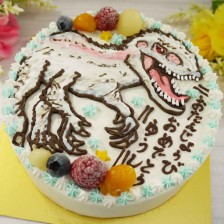 インドミナスレックスのイラストケーキ【５号～】