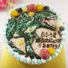 【全国配送】ギガノトサウルスのイラストケーキをお作りしました
