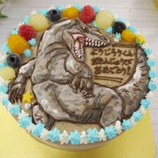 【全国配送】コモドドラゴンのイラストケーキをお作りしました