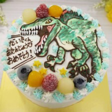 スピノサウルスのイラストケーキ【５号～】