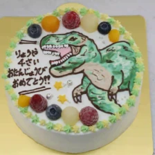 【恐竜】のイラストケーキ