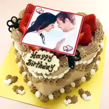 ハートアニバーサリー（チョコクリーム）写真付　4号（12㎝・約2～3人用）￥4,400（税込）～