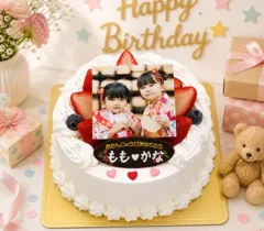 写真ケーキ　4号（12㎝・約2～3人用）￥4,100（税込）～