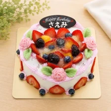 【苺】ハートインピンク　5号（15㎝・約4～5人用）￥4,700（税込）～