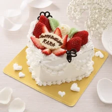 【ハート】ハートアニバーサリー（生クリーム）　4号（12㎝・約2～3人用）￥3,900（税込）～