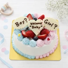 【性別判断】ジェンダーリビールケーキ　4号（12㎝・約2～3人用）￥3,600（税込）～