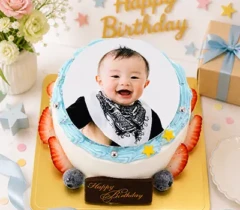 丸形写真ケーキ　4号（12㎝・約2～3人用）￥4,400（税込）～