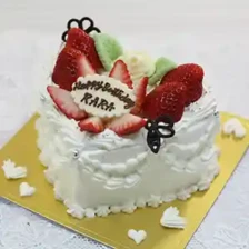 【ハート】ハートアニバーサリー（生クリーム）　4号（12㎝・約2～3人用）￥3,900（税込）～