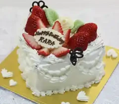 【ハート】ハートアニバーサリー（生クリーム）　4号（12㎝・約2～3人用）￥3,900（税込）～