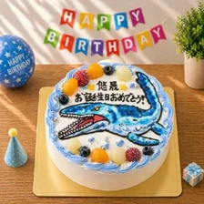 【全国配送】（恐竜）モササウルスのイラストケーキ
