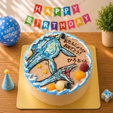【全国配送】（恐竜）プレシオサウルスのイラストケーキ