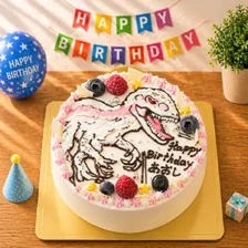 【全国配送】（恐竜）インドミナスレックスのイラストケーキ