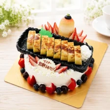 【食べ物】卵焼きの立体ケーキ