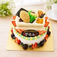 【食べ物】お弁当の立体ケーキ