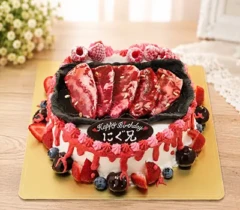 【食べ物】肉の立体ケーキ