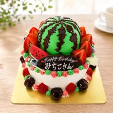 【食べ物】スイカの立体ケーキ