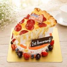 【食べ物】ピザの立体ケーキ