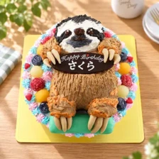 【全国配送】（動物）なまけものの立体ケーキ