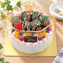 【全国配送】（食べ物）タコ焼きの立体ケーキ