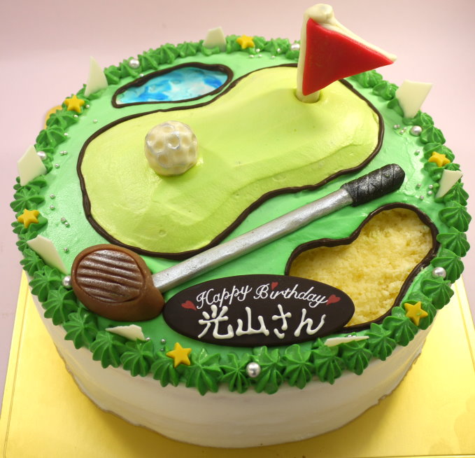 ゴルフの立体ケーキ