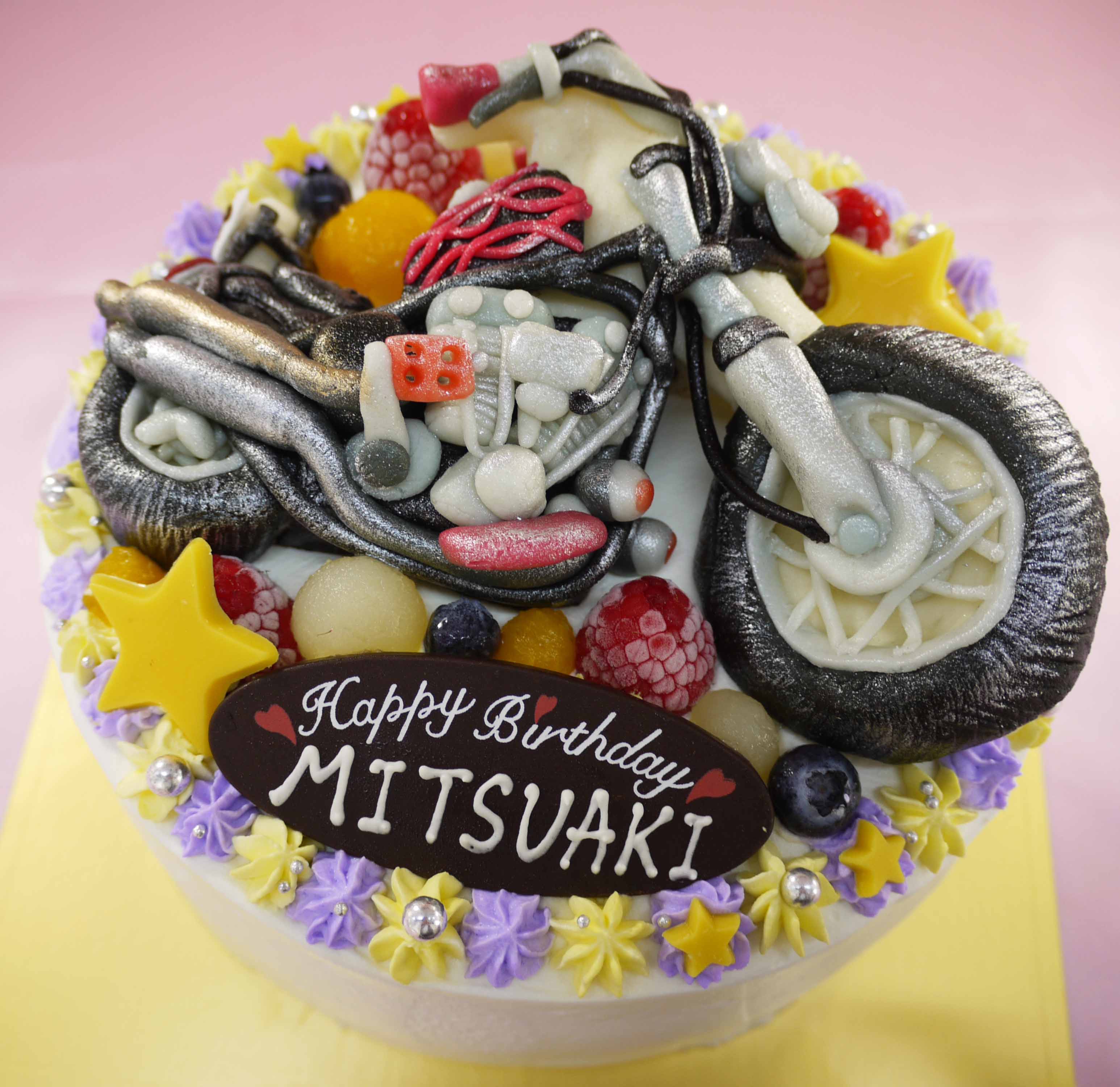 バイクの立体ケーキ