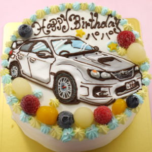 全国配送可能な車のイラストケーキ