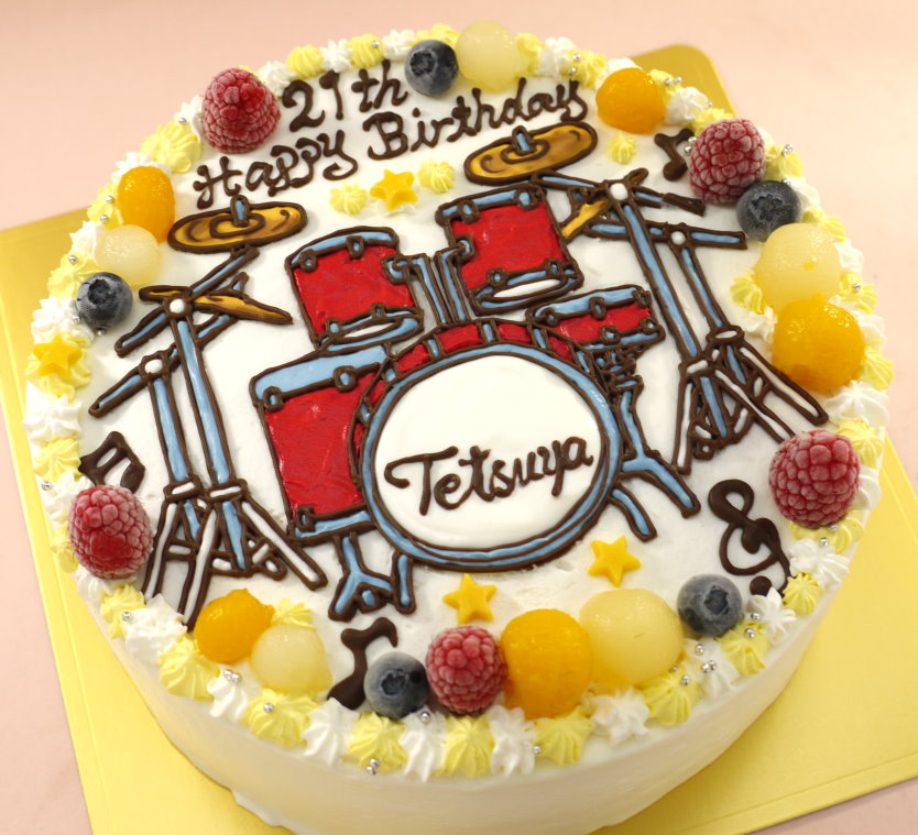 【楽器】のイラストケーキ