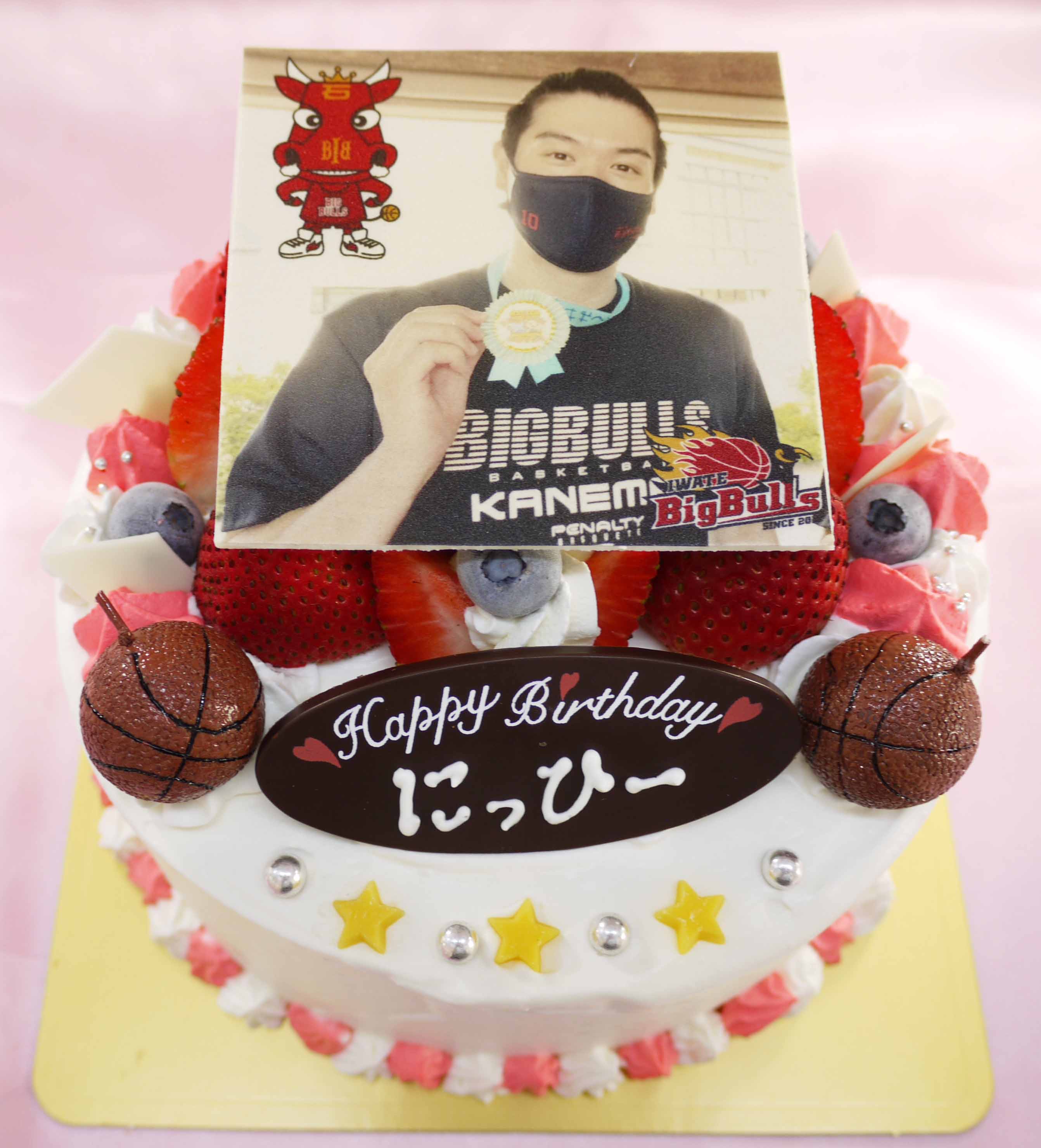 岩手ビッグブルズ仁平拓海選手の誕生日ケーキ