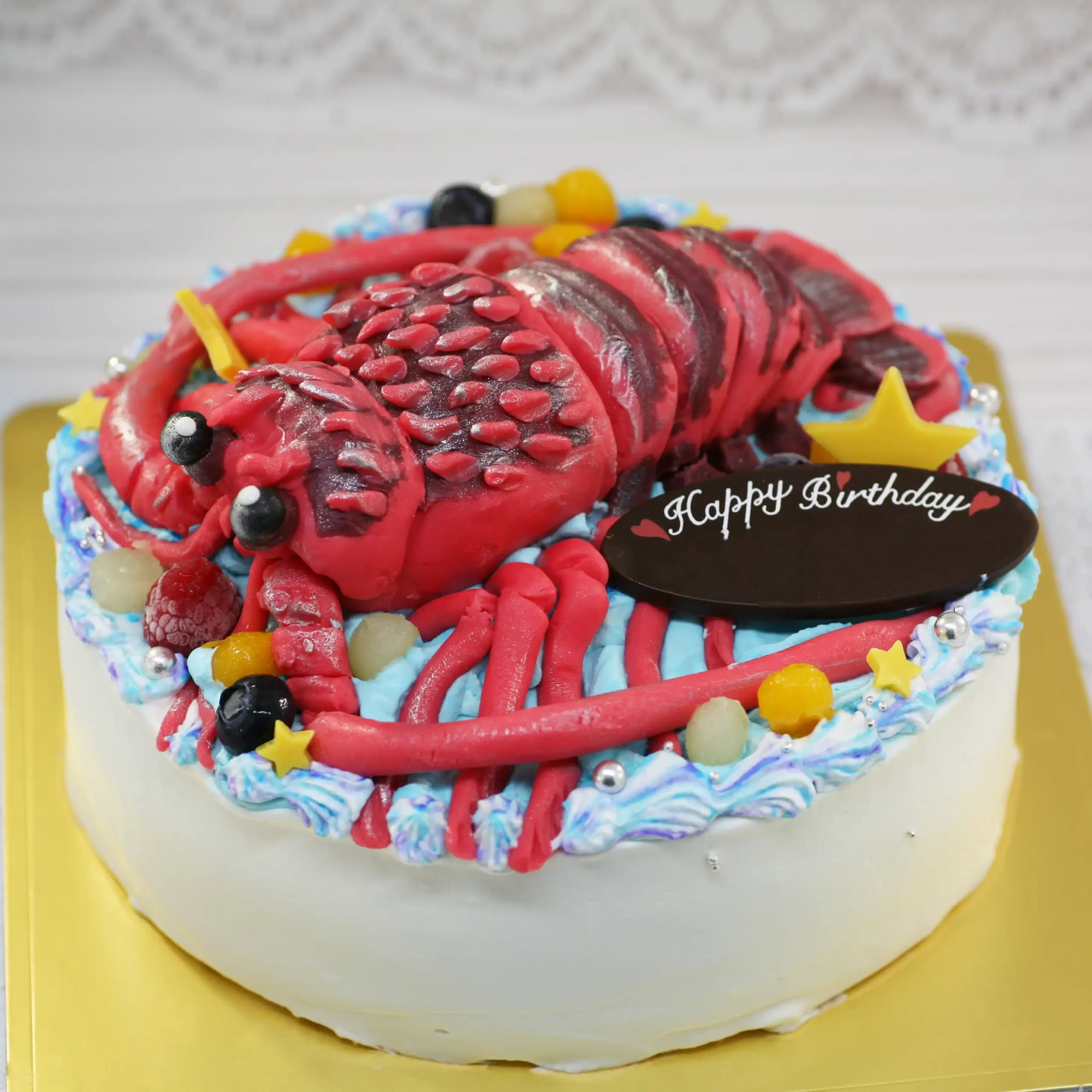 【水の生き物】の立体ケーキ