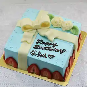 【四角型】プレゼントボックス（ブルー）　5号限定（約4～5人用）￥5,300（税込）