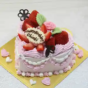 【ハート】ハートアニバーサリー（苺クリーム）　4号（12㎝・約2～3人用）￥3,900（税込）～