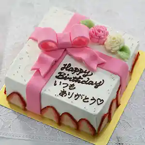 【四角型】プレゼントボックス（ホワイト）　5号限定（約4～5人用）￥5,300（税込）