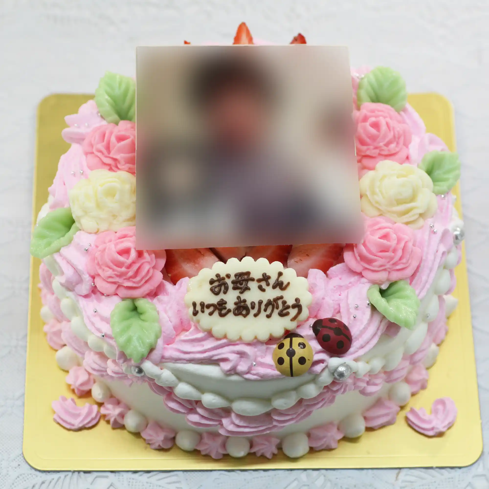 お花畑の写真ケーキ　4号（12㎝・約2～3人用）￥4,500（税込）～