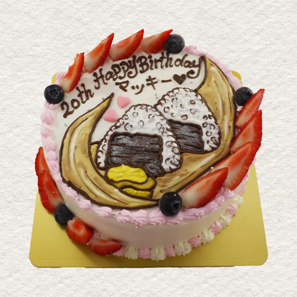 おにぎりのイラストケーキ
