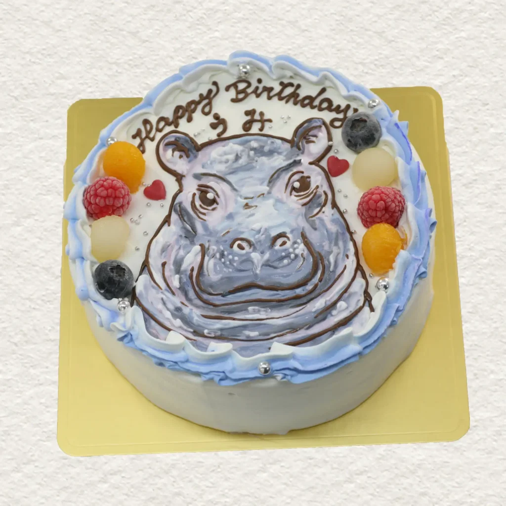 カバのイラストケーキ