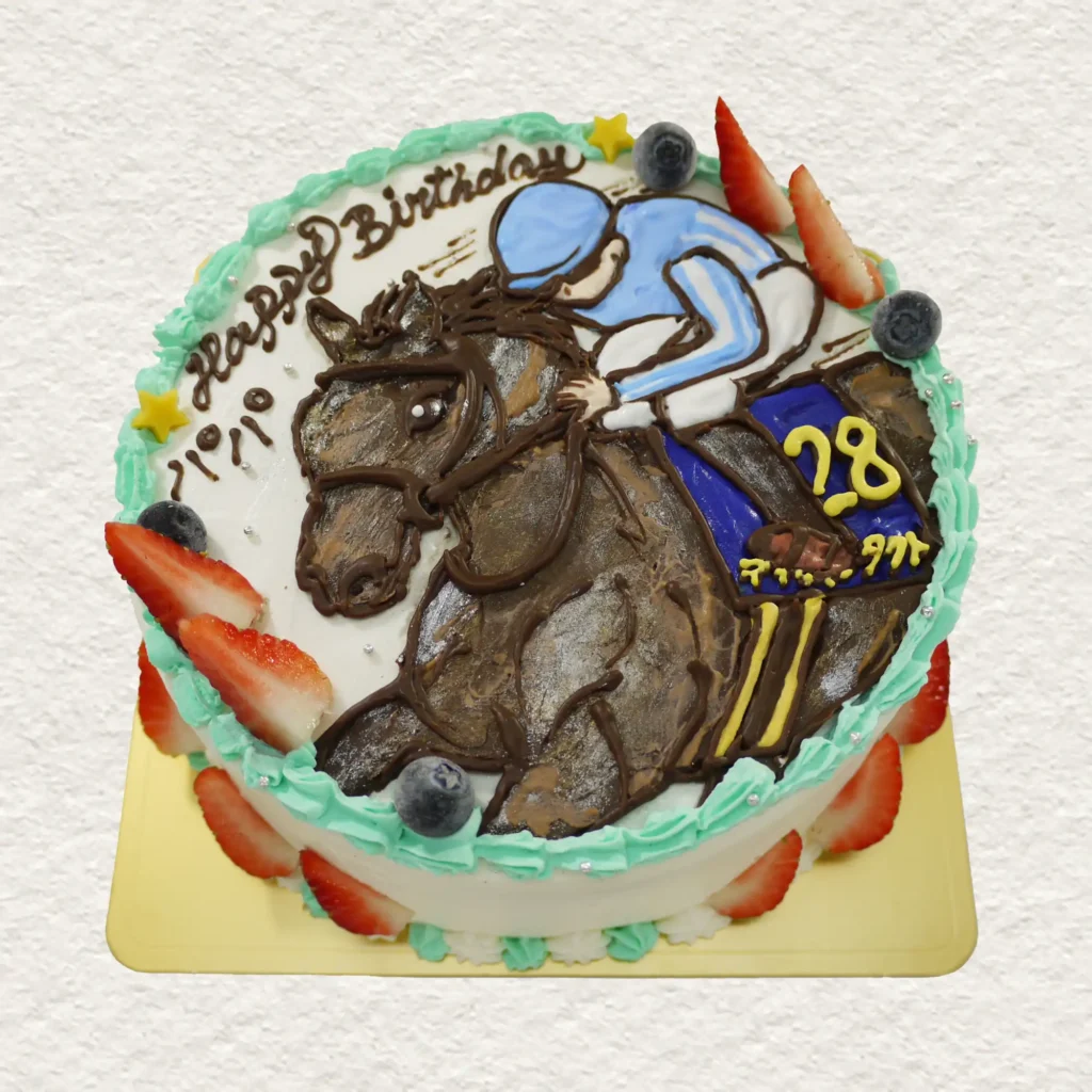 うまのイラストケーキ