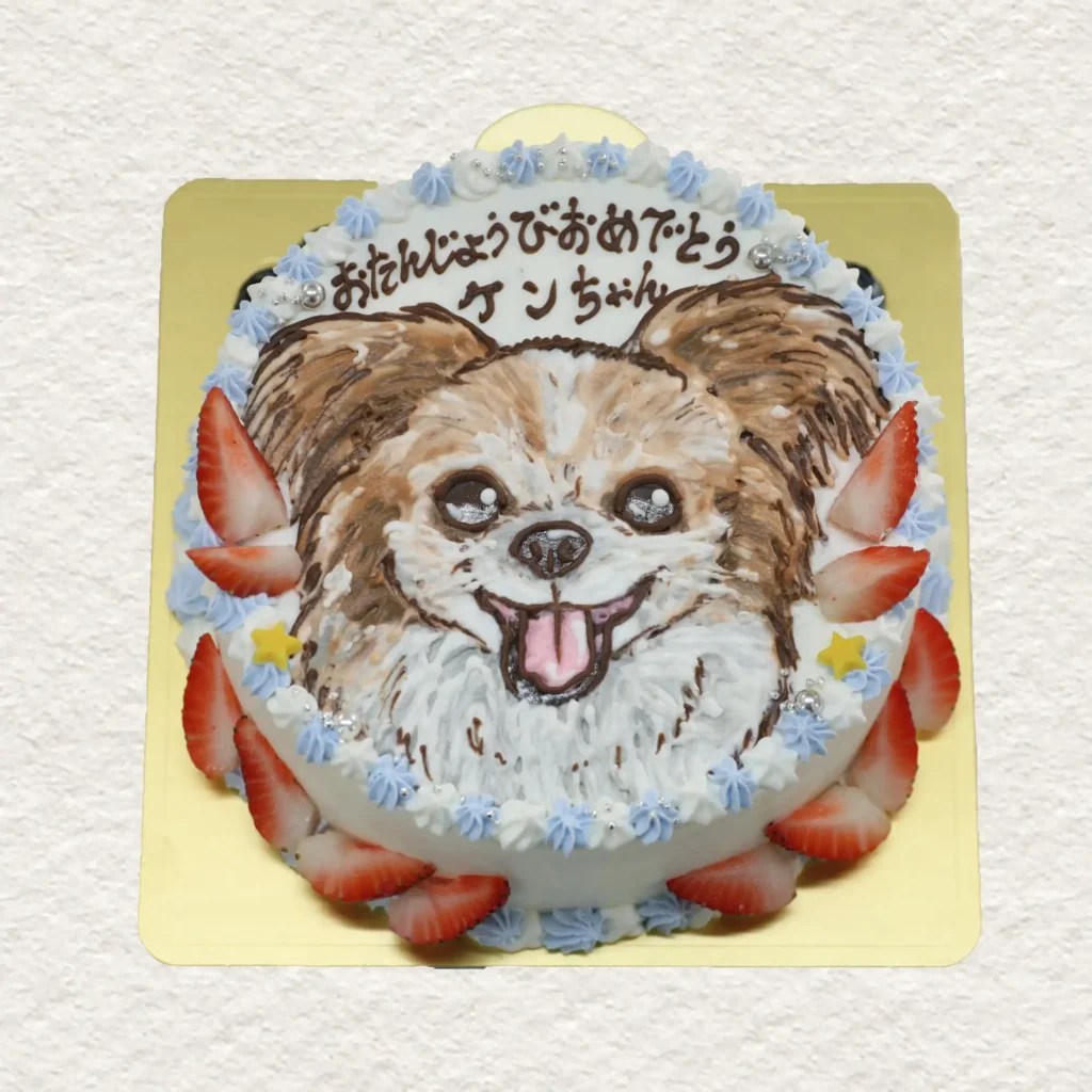 いぬのイラストケーキ